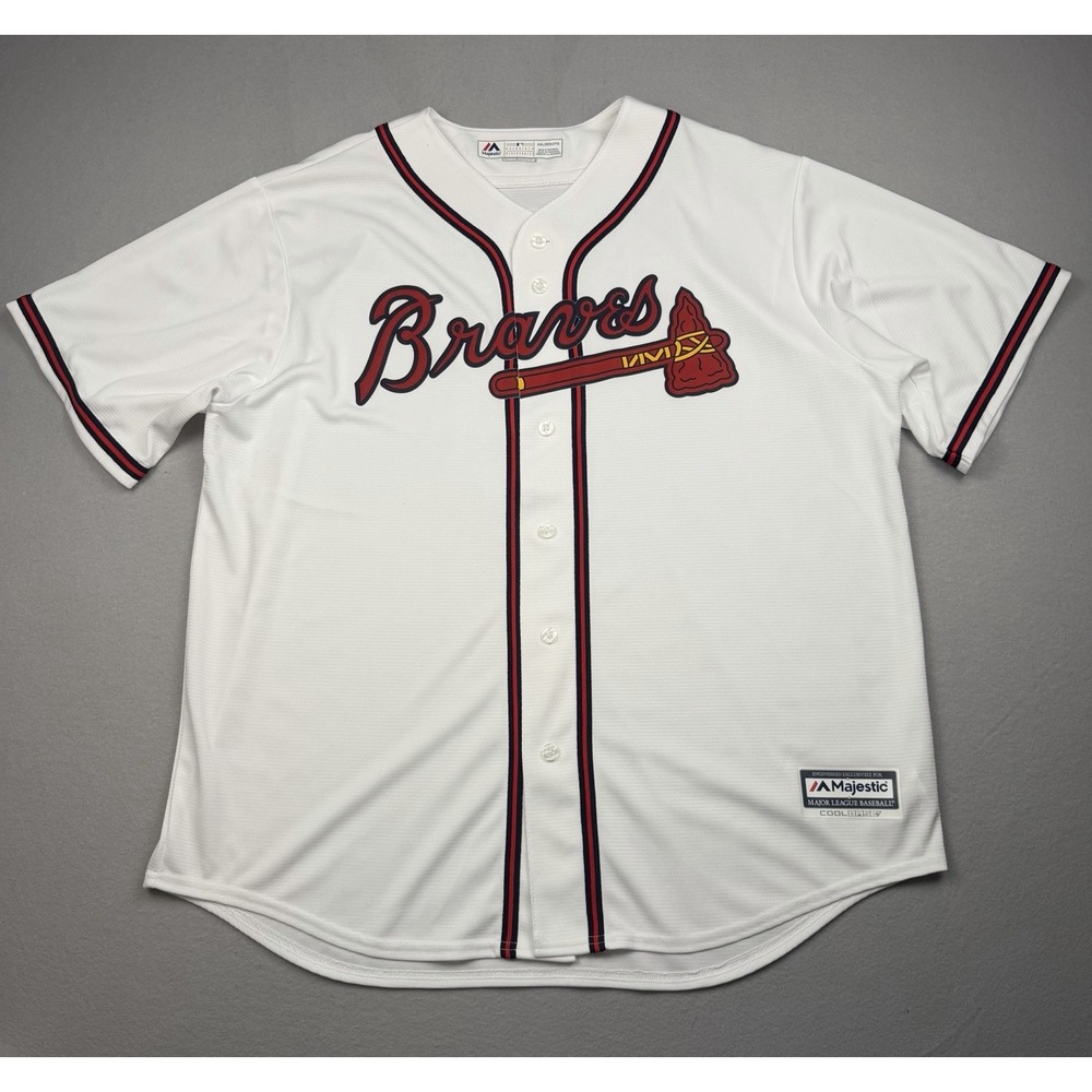 Atlanta Braves Albies Mens XXL Jersey Majestic Stitched Cool Base Baseball MLB